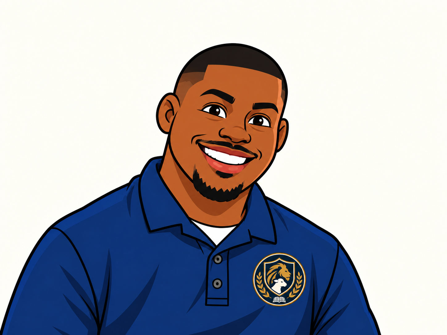 Approved cartoon portrait of Agent Emmanuel