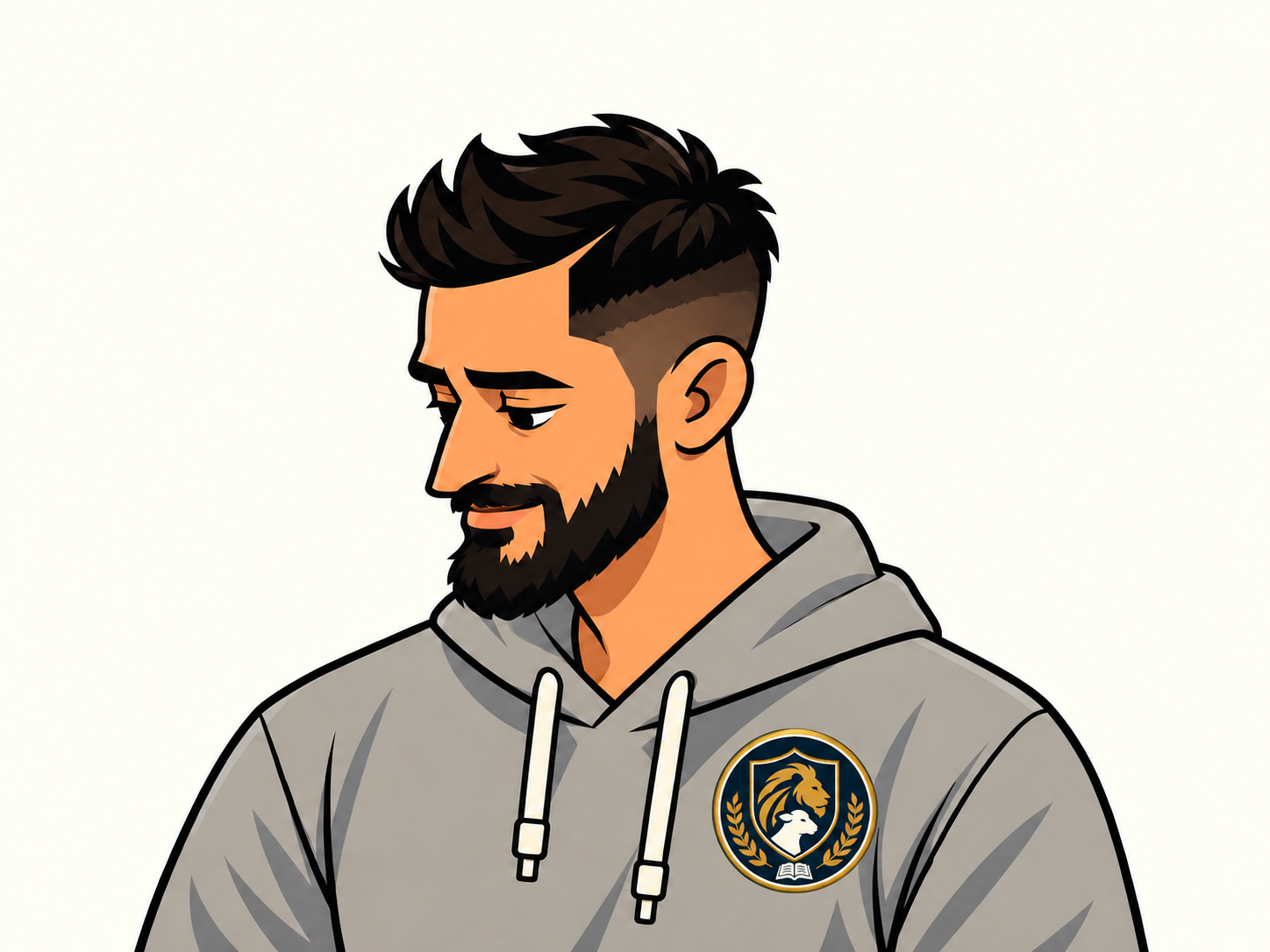 Approved cartoon portrait of Agent Michael