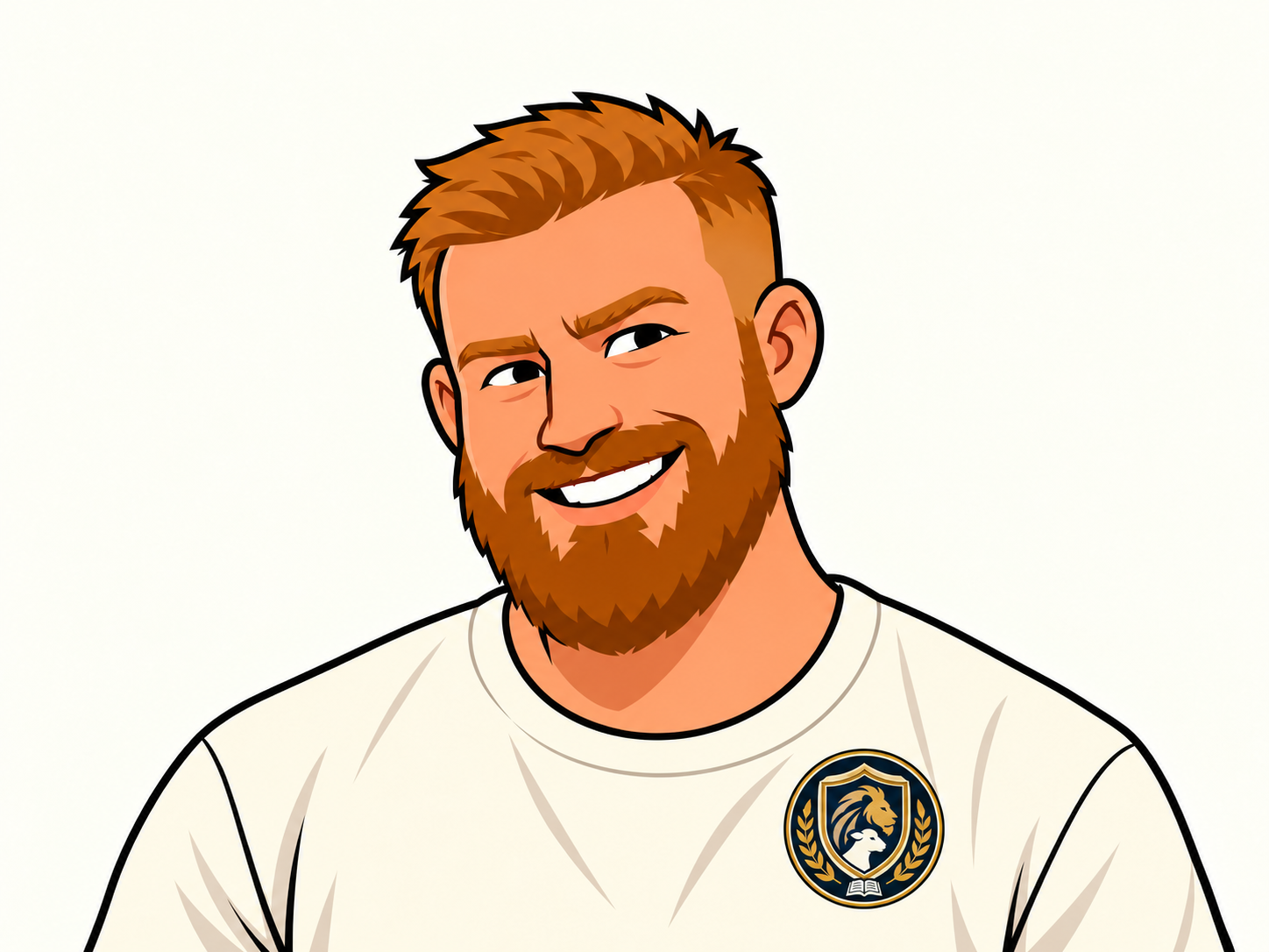 Approved cartoon portrait of Agent Ted